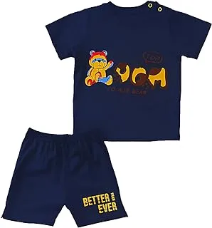 Jockey M M Boys Set Of 2 Pieces Printed Cookie Bear Pajama Set