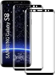 [2 Pieces] Tempered Glass for Samsung Galaxy S8, [3D Full Coverage] [9H Hardness] [Anti-Scratch] [Bubble Free] [High Definition] Screen Protector Film for Samsung Galaxy S8