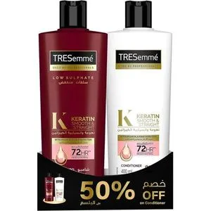 Tresemme Shampoo Keratin Smooth & Straight+Tresemme Conditioner Keratin Smooth & Straight 800Ml