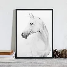 arabian horse black Frame Wall Art