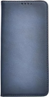 KAU High Quality Leather Flip Cover With Robust Protection Against Drops Impacts For Samsung Galaxy M53 5G - Navy