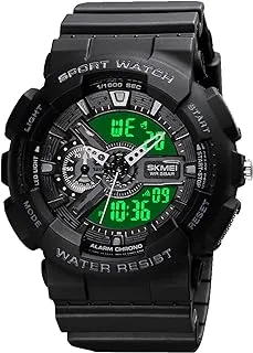 Men's Sports Watch, 50 Meters Waterproof Personality Street Elements Luminous Engraving Digital Waterproof Watch