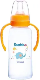 Granzia Bambino Classic Baby Feeding Bottle Orange Color 300 ML With Hand