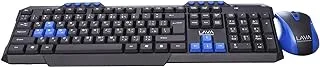 LAVA ST-300 Multimedia Keyboard Connection Wireless With mouse Ergonomic Design And Unique Waterproof For Computer 6mA/3.0v - Black Blue