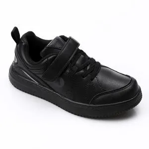 Air Walk Decorative Lace Up Boys Sneakers - Black