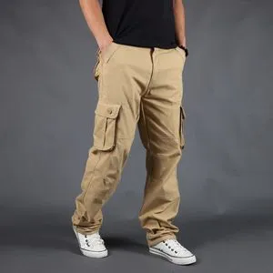 Men's Cargo Pants Men Casual Multi Pockets  Large Size  Pants