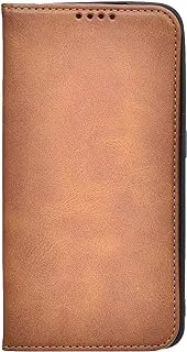 KAU High Quality Leather Flip Cover With Robust Protection Against Drops Impacts For Reno 7 5G - Camel