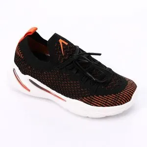 Activ Kids Black & Orange Lace Up Sneakers