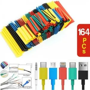 Heat Shrink Tube To Protect And Repair Cables - Complete Insulation - 164 Pieces.