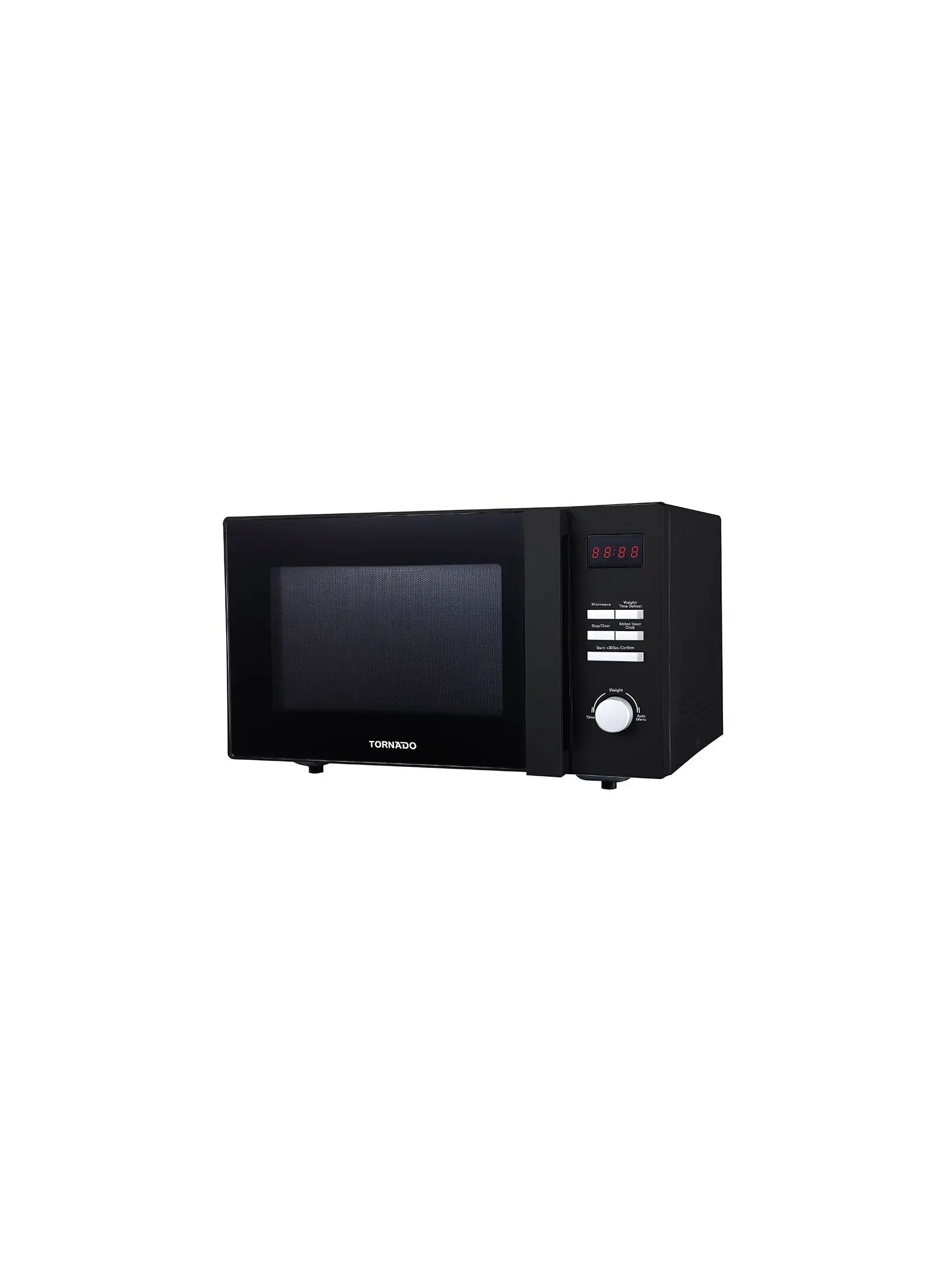 TORNADO Microwave Solo 25 Liter 900 Watt 10 Menus Black TMD-25SE-BK