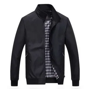 Fashion Spring Casual Brand Mens Jackets And Coats Stand Collar Zipper Male