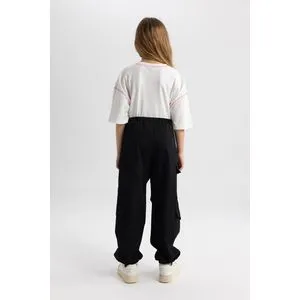 Defacto Girl Parachute Cargo Woven Trousers.