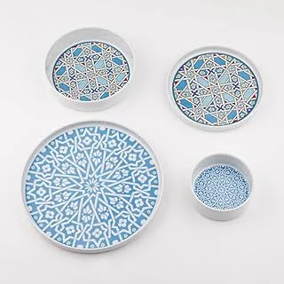 Rosa Porcelain Marrakesh Ellipse Dinnerware 24-Pieces Set