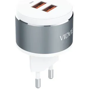 Vidvie 2 USB, Fast Wall Charger, Two USB Port, Compatible With All Devices