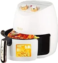 RAF Essential Air fryer R.5232W, 1500 Watt, 5.8 Liter, 220v, 50Hz, White