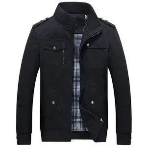 Fashion Men's Autumn And Fall Stand Colllar Outerwear Jacket Coat