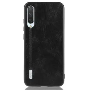 Case For Xiaomi Mi A3 Lite Case TPU Leather Phone Case Cover - Black