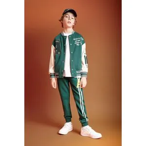 Defacto Boy Oversize Fit Crew Neck Long Sleeve Knitted Cardigan