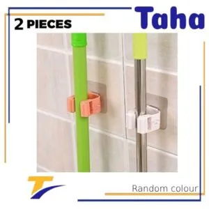 Taha Offer  Single Broom Holder Double Face Adhesive 2 Pcs