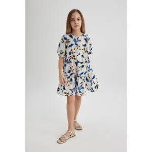 Defacto Girl Regular Fit Short Sleeve Woven Dress