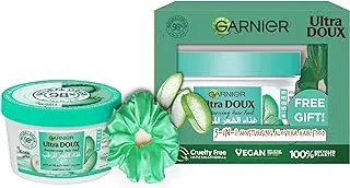 Garnier Ultra Doux Aloe Vera Hair food 3 in 1 bundle + free green scrunchy