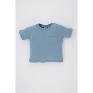 Defacto Babyboy Regular Fit Bike Neck Knitted Short Sleeve T-Shirt