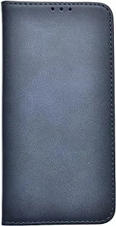 KAU High Quality Leather Flip Cover With Robust Protection Against Drops Impacts For Iphone XS Max - Navy