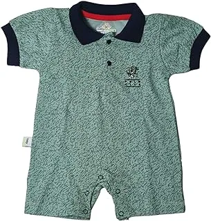 Baby Shoora Cotton Half Sleeves Bodysuit Printed Shapes For Boys-Multicolor-0-3Month