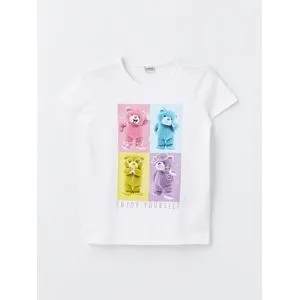 LC Waikiki Crew Neck Printed Short Sleeve Girl T-Shirt