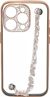 Boter Strass Chain High Quality Back Cover With Unique Anti-Theft Chain For Iphone 14 Pro - Multi Color