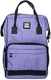 Baby Shoora Linen Baby Diaper Backpack For Unisex-Purple