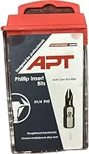 APT HT PH2 Phillip Insert Screwdriver Bits 20-Pieces Set, 25 mm x 2 mm Size