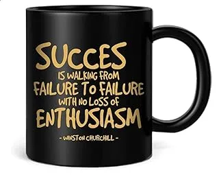 Fast-print Printed Mug, Success - Black and Orange