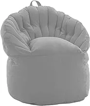 Ricrac Razza Bean Bag Chair, 80 x 95 cm Size, Light Gray Indoors