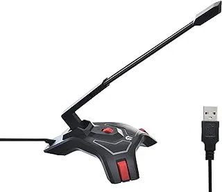 ST GM-Mu06 Pure Microphone Flexible With Mouse Holder And RGB Color For Gaming - Black Red