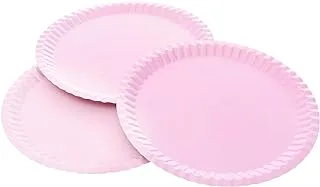 accessories shop Pressed paper Dessert Dishes With Simple Design And Raised Edges For Party Set Of 10 Pieces - Pink