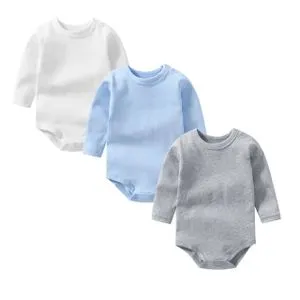 Funny Bunny - (3) Basic Sleeves Snap Closure Bodysuit - New Born