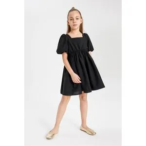 Defacto Girl Regular Fit Short Sleeve Woven Dress.