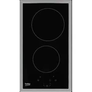 Beko HDMC 32400 TX - سطح طبخ كهربائي 30 سم 2 شعلة سيراميك، 9 مستويات للطهي - أسود