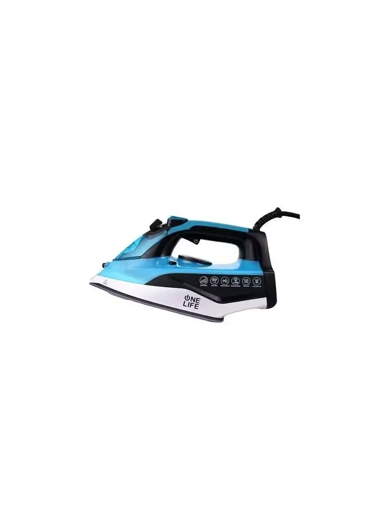 ONE LIFE Steam Iron, 340ML, 2400W, Blue - ST240BG