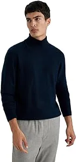 DeFacto mens Standart Fit Mock Turtle Neck B9708AX Sweater