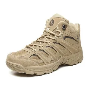 Fashion Big Size Men's Field Training Boots-Beige