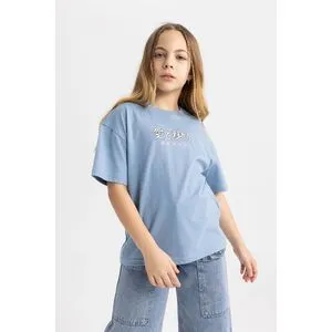 Defacto Girl Relax Fit Knitted Short Sleeve Body