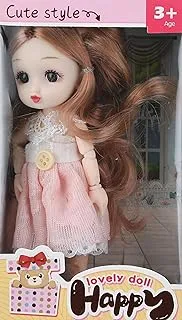 Generic Plastic Doll Long Colorful Hair With Beautiful Dress And Add More Funny For Children - Multi Color