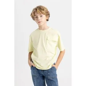 Defacto Boy Oversize Fit Crew Neck Knitted Short Sleeve T-Shirt