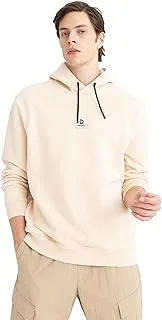 DeFacto mens Oversize Fit Hooded B4099AX Long Sleeve Sweatshirt