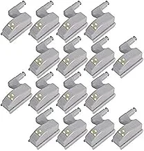 COSORO 16pcs Cabinet Hinge LED Sensor Light for Living Room/Bedroom/Wardrobe/Kitchen Cupboard, Closet Night Lights (Warm White)