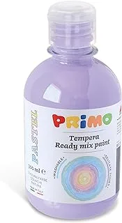 PRIMO Premium Tempera Paint, 300ml, Pastel, Pastel Lilac, Bright and Intense Colors, Features a Flow-Control Cap