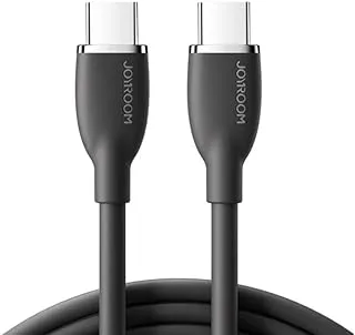 Joyroom SA29-CC5 Colorful Series 100W Liquid Silicone Fast Charging Cable (Type-C to Type-C) 1.2m-Black