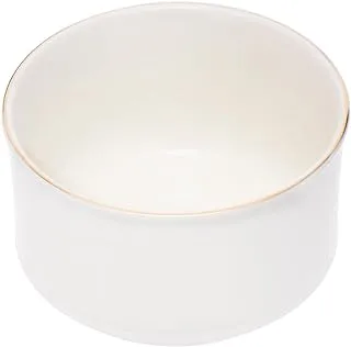 Tunisie Tu-4803930-Go Set Of 6 Pieces Of Porcelain Artemis Bowl 30Cm Gold Rim Suitable For Home And Restaurants With Premium Durable Material - Off-White